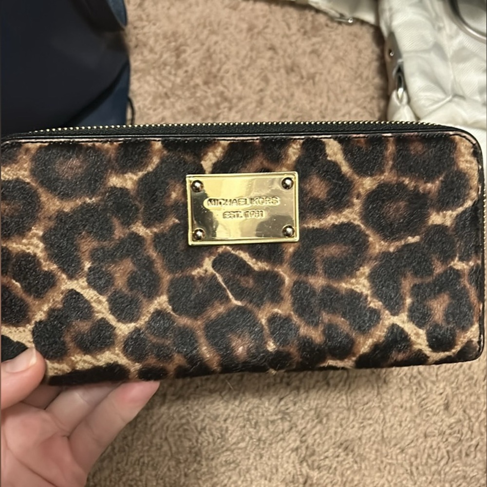 Michael Kors leopard print wallet